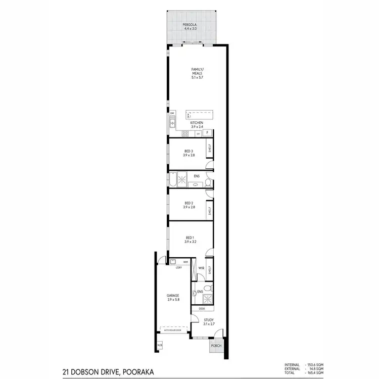 Floorplan of Homely house listing, 21A, 21B & 21C Dobson Drive, Pooraka SA 5095
