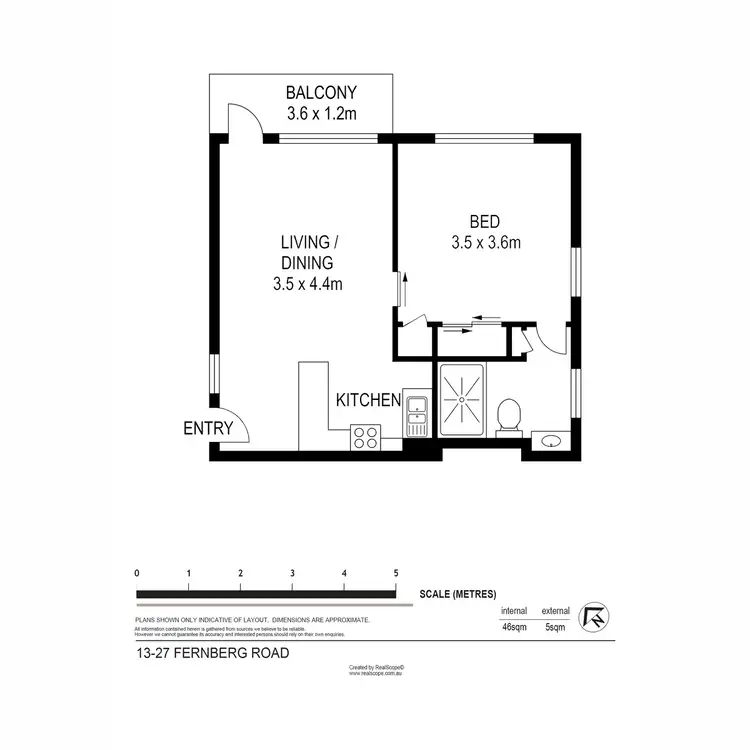 Floorplan of Homely unit listing, 13/27 Fernberg Road, Paddington QLD 4064