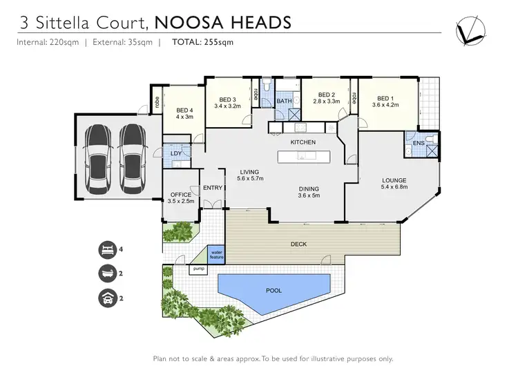 Floorplan of Homely house listing, 3 Sittella Court, Noosa Heads QLD 4567