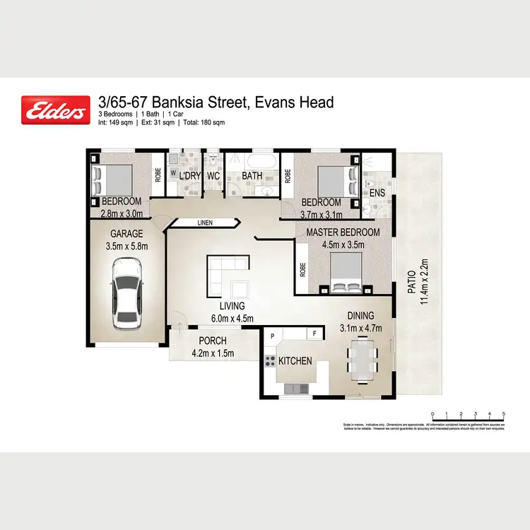Floorplan of Homely townhouse listing, 3/65-67 Banksia Street, Evans Head NSW 2473