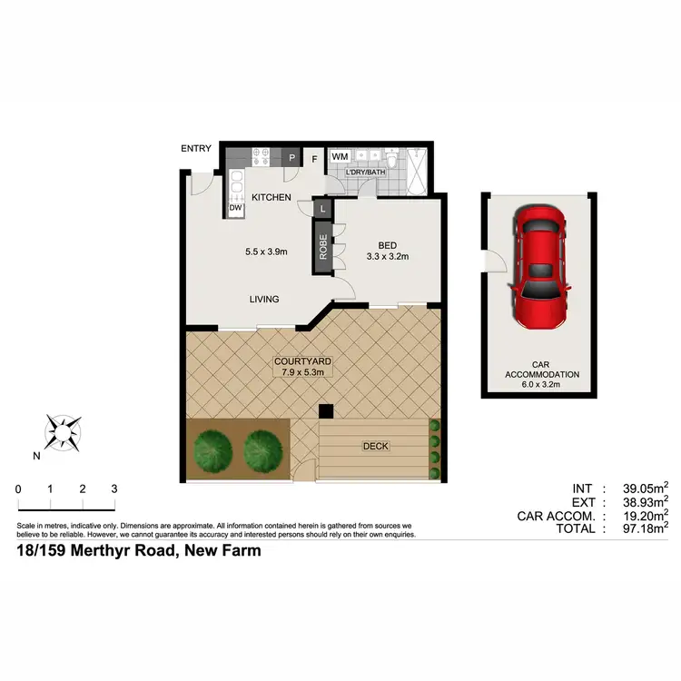 Floorplan of Homely apartment listing, 18/159 Merthyr Road, New Farm QLD 4005