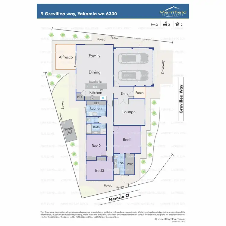 Floorplan of Homely house listing, 9 Grevillea Way, Yakamia WA 6330