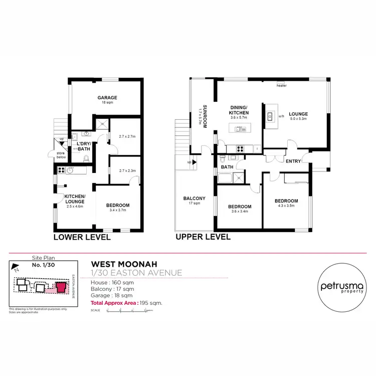 Floorplan of Homely unit listing, 1/30 Easton Avenue, West Moonah TAS 7009