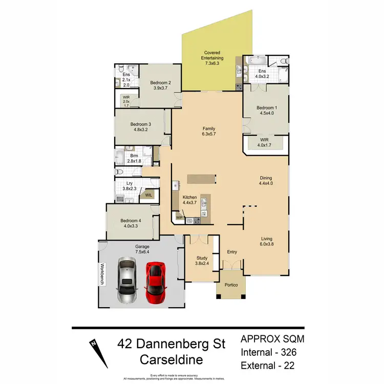 Floorplan of Homely house listing, 42 Dannenberg Street, Carseldine QLD 4034