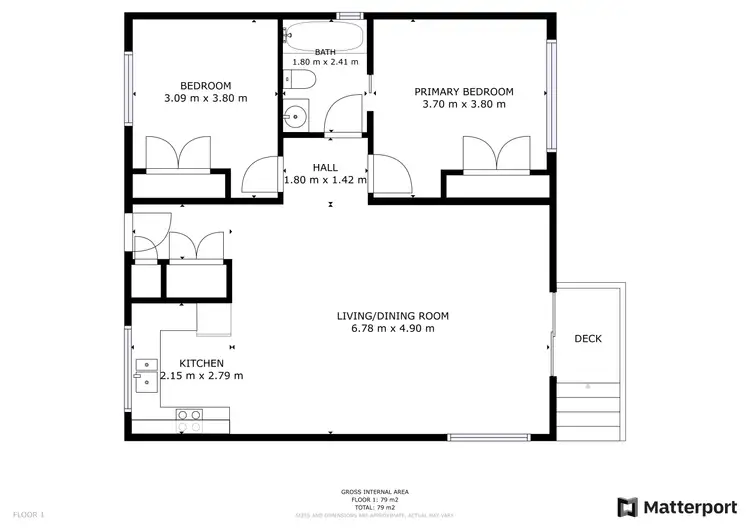 Floorplan of Homely unit listing, 1/8 Bowden Drive, Bridgewater TAS 7030