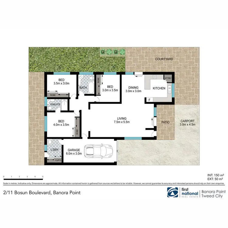 Floorplan of Homely semi-detached listing, 2/11 Bosun Boulevard, Banora Point NSW 2486