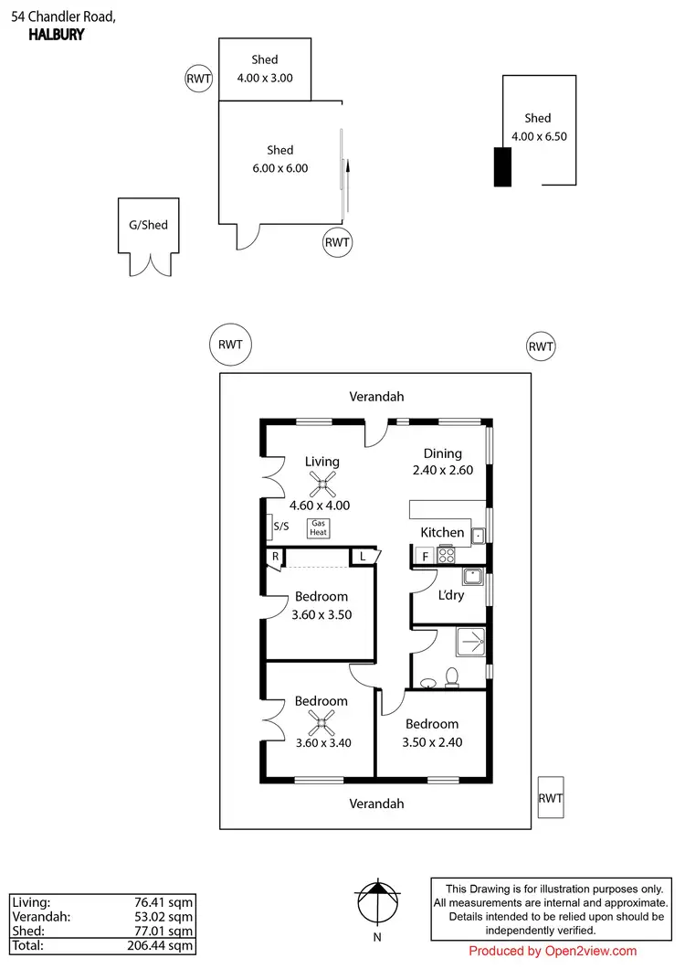 Floorplan of Homely house listing, 54 Chandler Road, Halbury SA 5461