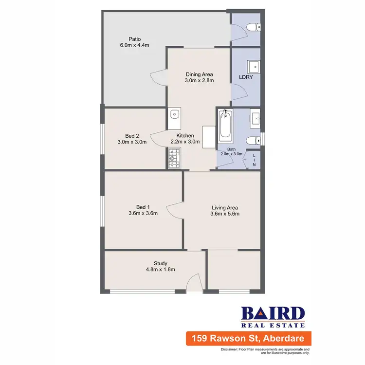 Floorplan of Homely house listing, 159 Rawson Street, Aberdare NSW 2325