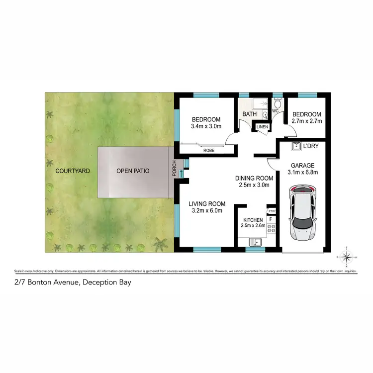 Floorplan of Homely semi-detached listing, 2/7 Bonton Avenue, Deception Bay QLD 4508