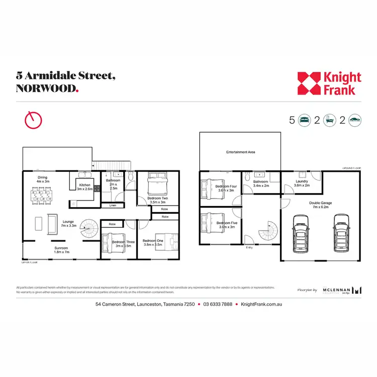 Floorplan of Homely house listing, 5 Armidale Street, Norwood TAS 7250