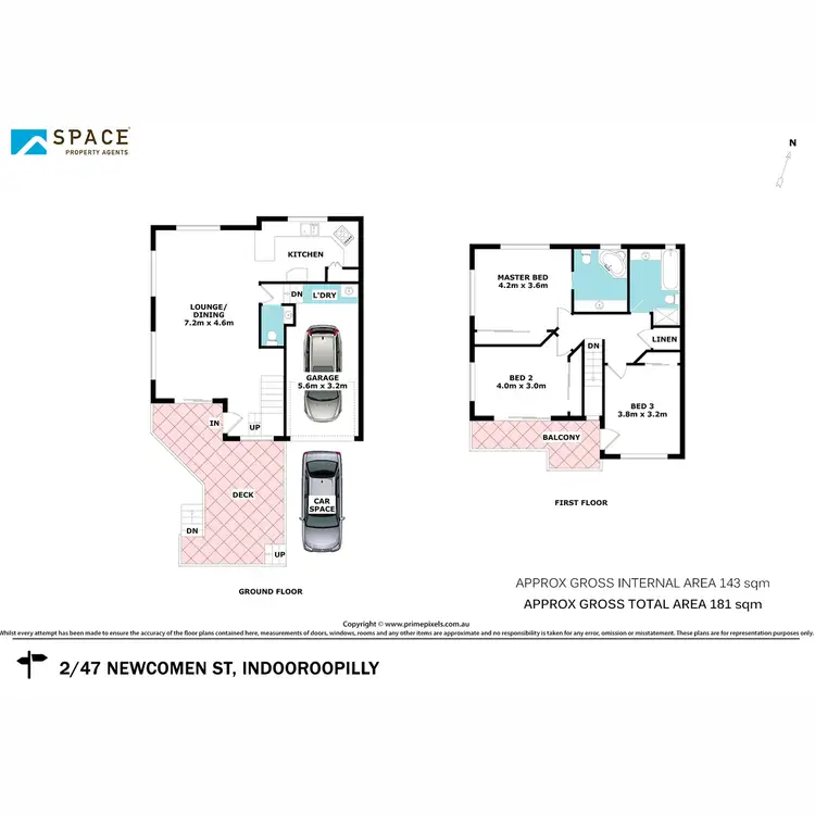 Floorplan of Homely townhouse listing, 2/47 Newcomen Street, Indooroopilly QLD 4068