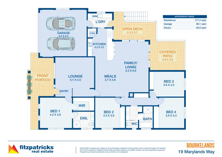 Floorplan of Homely house listing, 19 Marylands Way, Bourkelands NSW 2650