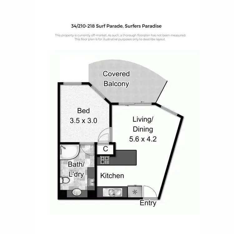 Floorplan of Homely apartment listing, 34/210-218 Surf Parade, Surfers Paradise QLD 4217