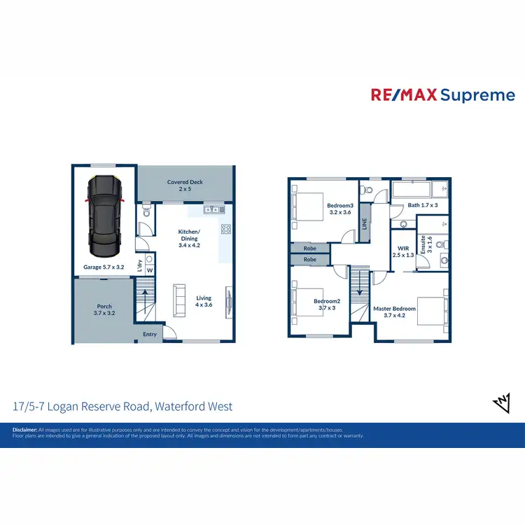 Floorplan of Homely townhouse listing, 17/5-7 Logan Reserve Road, Waterford West QLD 4133