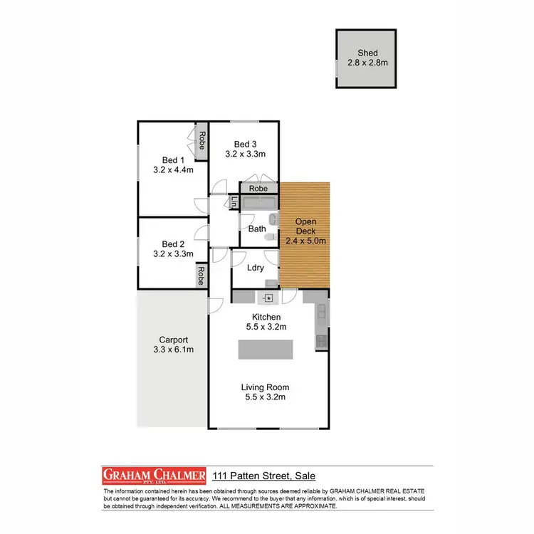 Floorplan of Homely house listing, 111 Patten Street, Sale VIC 3850