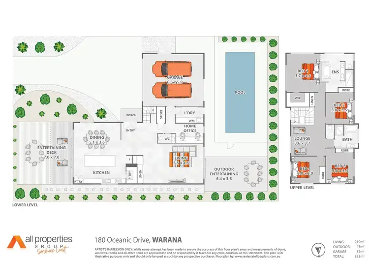 Floorplan of Homely house listing, 180 Oceanic Drive, Warana QLD 4575