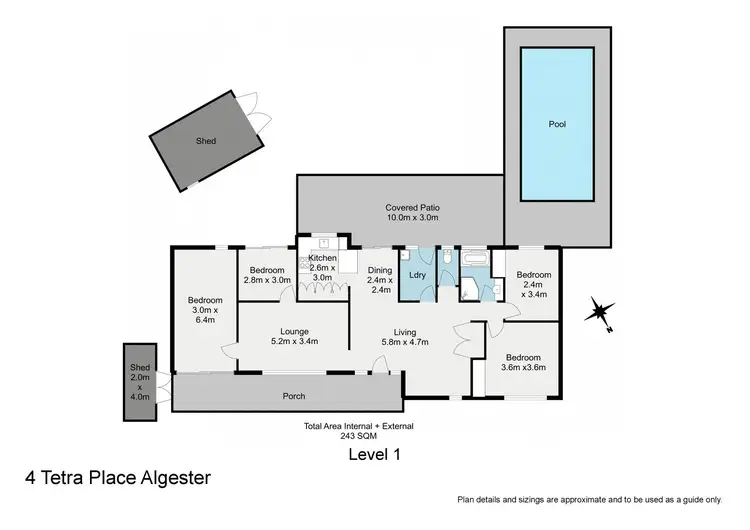 Floorplan of Homely house listing, 4 Tetra Place, Algester QLD 4115