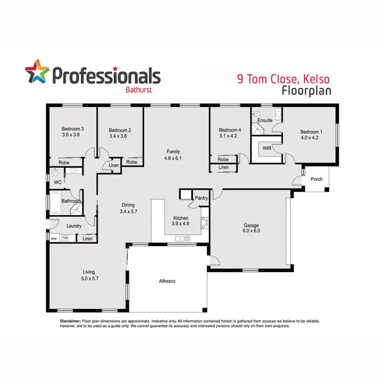 Floorplan of Homely house listing, 9 Tom Close, Kelso NSW 2795
