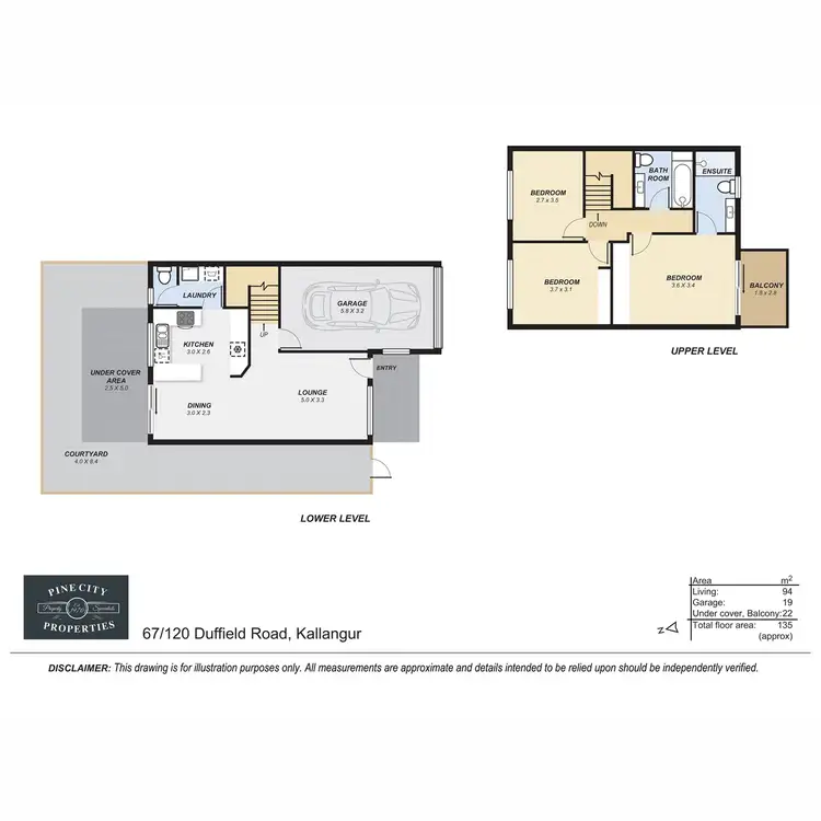 Floorplan of Homely townhouse listing, 67/120 Duffield Road, Kallangur QLD 4503