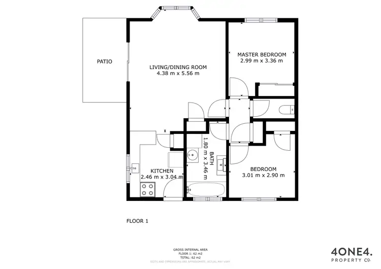 Floorplan of Homely unit listing, 25/73 Main Road, Claremont TAS 7011