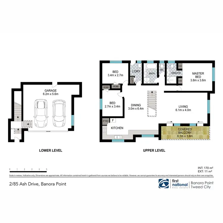 Floorplan of Homely semi-detached listing, 2/85 Ash Drive, Banora Point NSW 2486