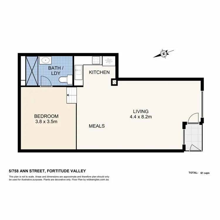 Floorplan of Homely apartment listing, 5/758 Ann Street, Fortitude Valley QLD 4006