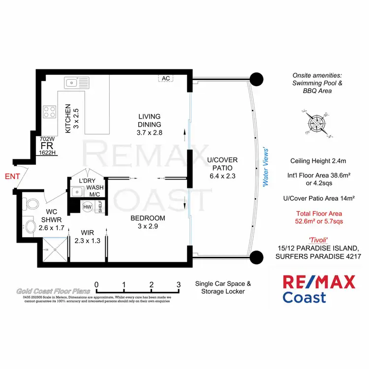 Floorplan of Homely apartment listing, 15/12 Paradise Island, Surfers Paradise QLD 4217
