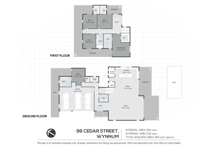 Floorplan of Homely house listing, 96 Cedar Street, Wynnum QLD 4178
