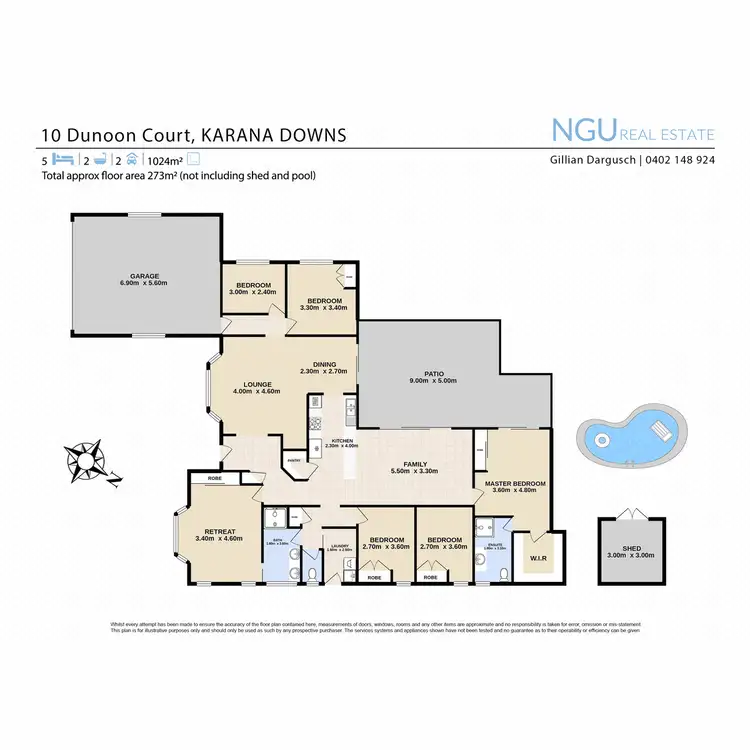 Floorplan of Homely house listing, 10 Dunoon Court, Karana Downs QLD 4306