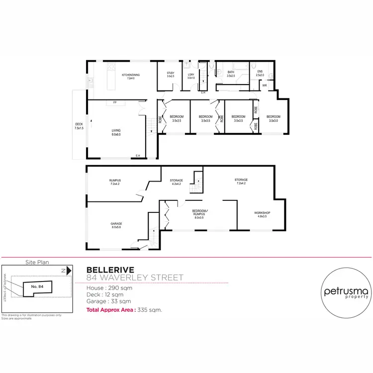 Floorplan of Homely house listing, 84 Waverley Street, Bellerive TAS 7018