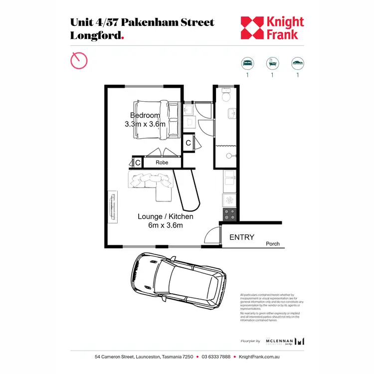 Floorplan of Homely block of units listing, 4/57 Pakenham Street, Longford TAS 7301