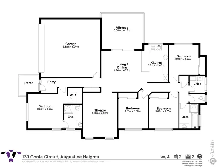 Floorplan of Homely house listing, 139 Conte Circuit, Augustine Heights QLD 4300