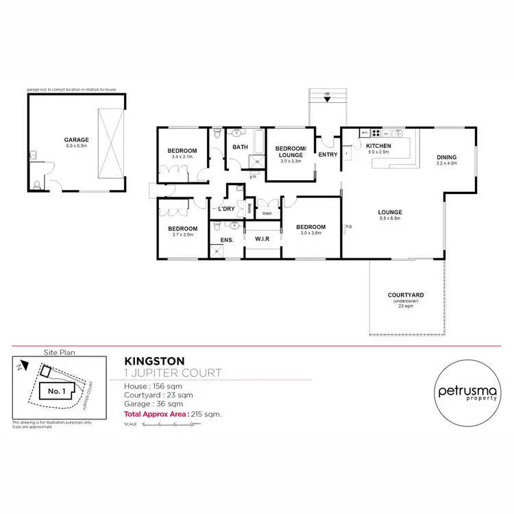 Floorplan of Homely house listing, 1 Jupiter Court, Kingston TAS 7050
