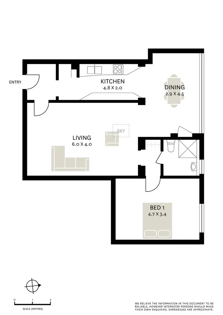 Floorplan of Homely apartment listing, 21/10 Hardie Street, Darlinghurst NSW 2010