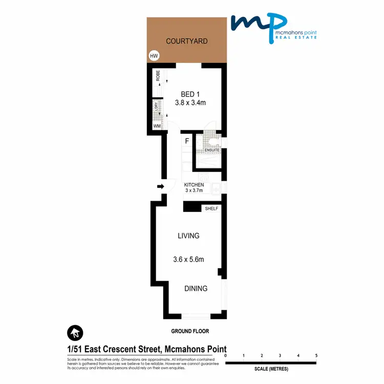 Floorplan of Homely apartment listing, 1/51 East Crescent Street, Mcmahons Point NSW 2060
