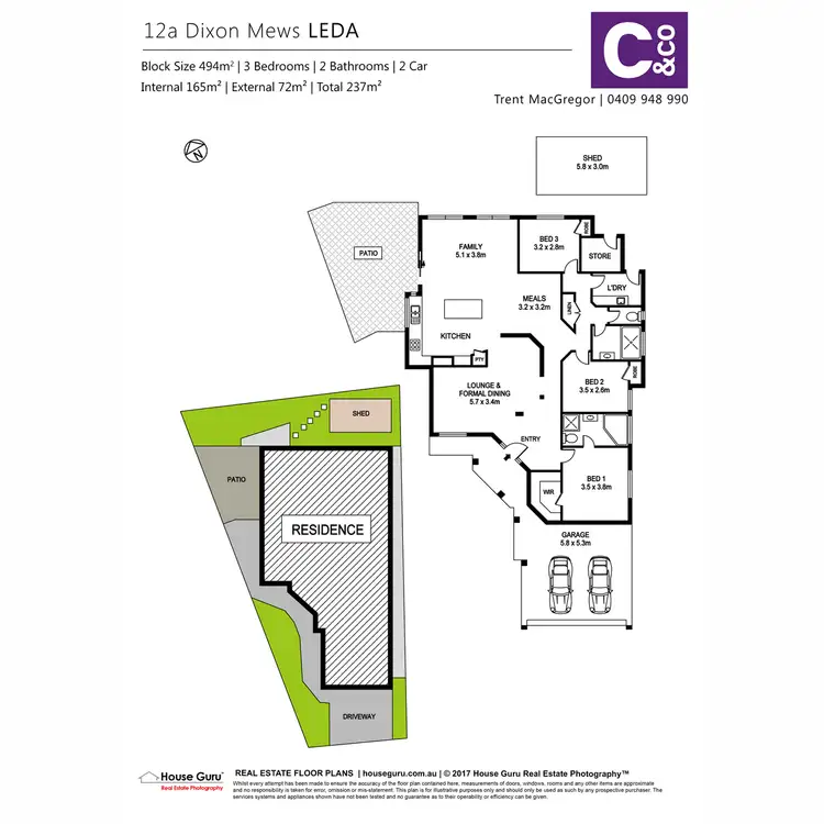 Floorplan of Homely house listing, 12A Dixon Mews, Leda WA 6170