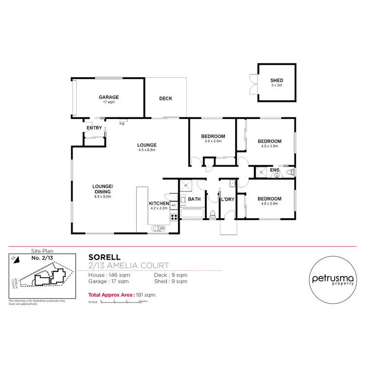 Floorplan of Homely villa listing, 2/13 Amelia Court, Sorell TAS 7172
