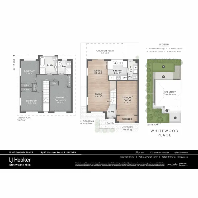 Floorplan of Homely townhouse listing, 19/83 Persse Road, Runcorn QLD 4113