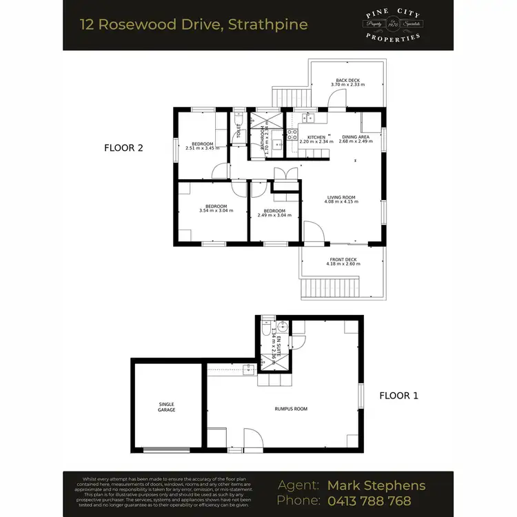 Floorplan of Homely house listing, 12 Rosewood Drive, Strathpine QLD 4500