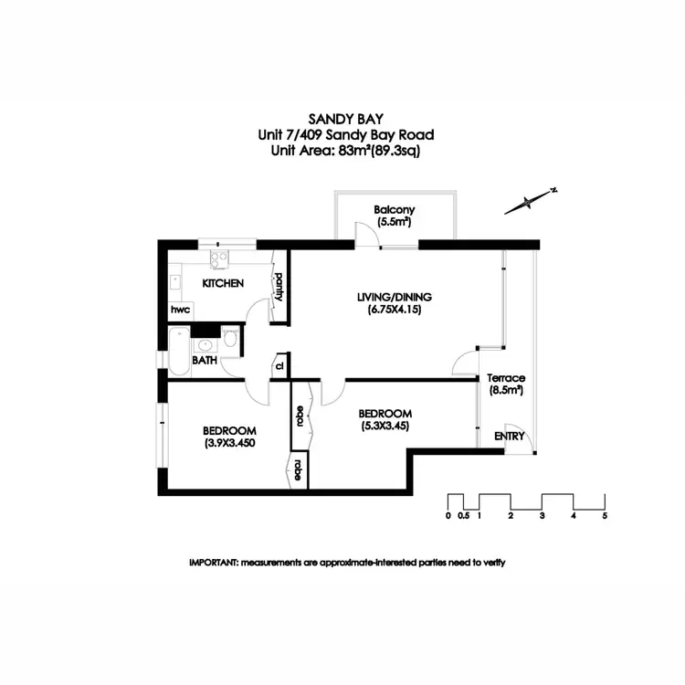 Floorplan of Homely apartment listing, 7/409 Sandy Bay Road, Sandy Bay TAS 7005
