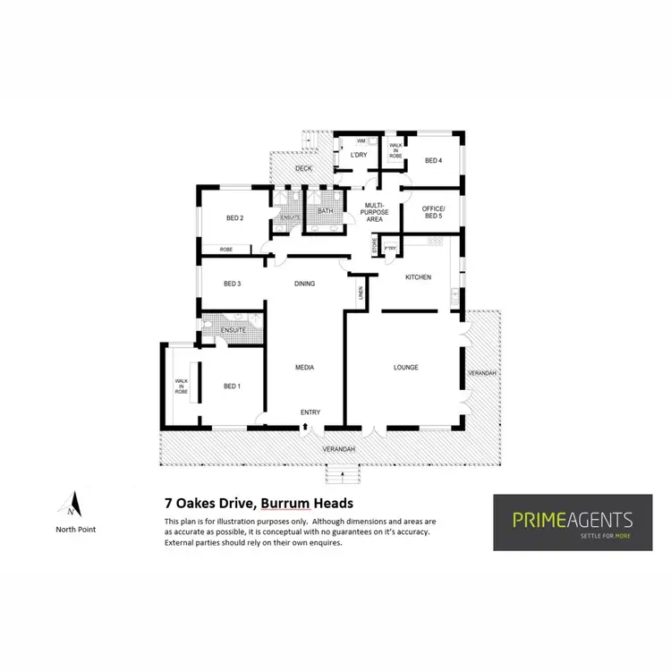 Floorplan of Homely house listing, 7 Oakes Drive, Burrum Heads QLD 4659