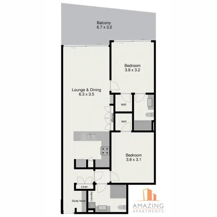 Floorplan of Homely apartment listing, 72-78 Brookes Street, Bowen Hills QLD 4006