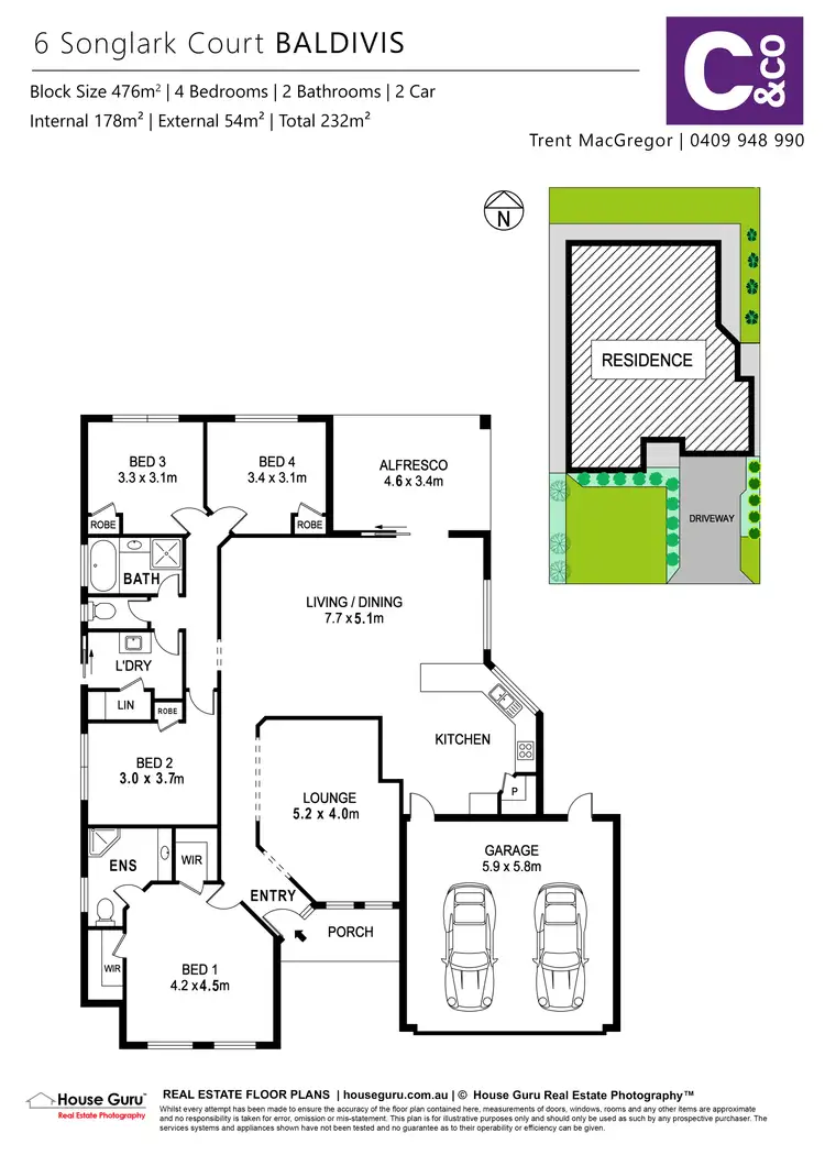 Floorplan of Homely house listing, 6 Songlark Court, Baldivis WA 6171