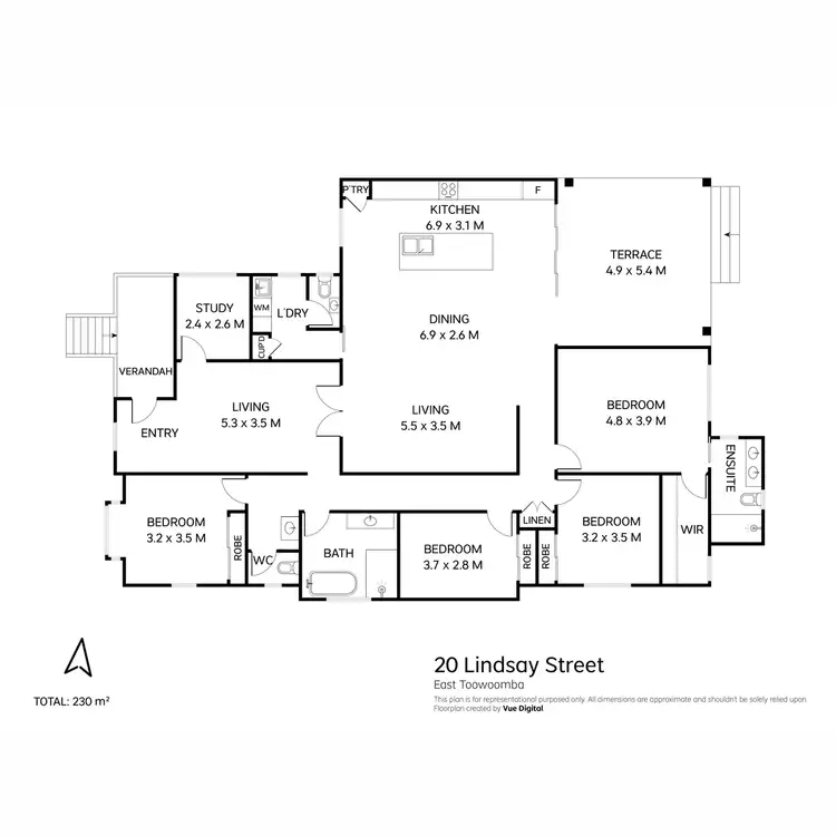 Floorplan of Homely house listing, 20 Lindsay Street, East Toowoomba QLD 4350
