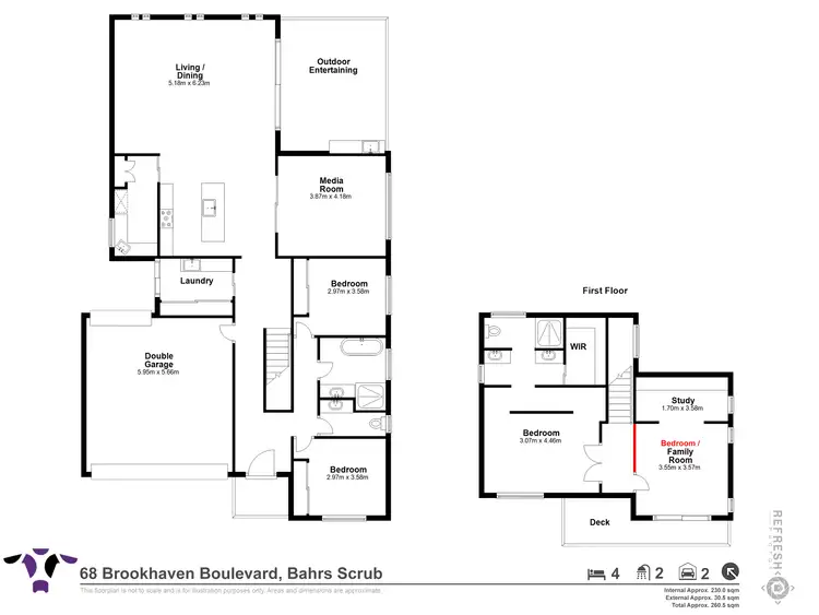 Floorplan of Homely house listing, 68 Brookhaven Boulevard, Bahrs Scrub QLD 4207