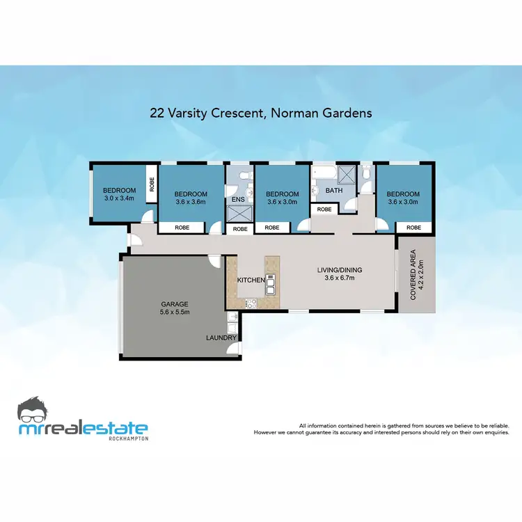 Floorplan of Homely house listing, 22 Varsity Crescent, Norman Gardens QLD 4701
