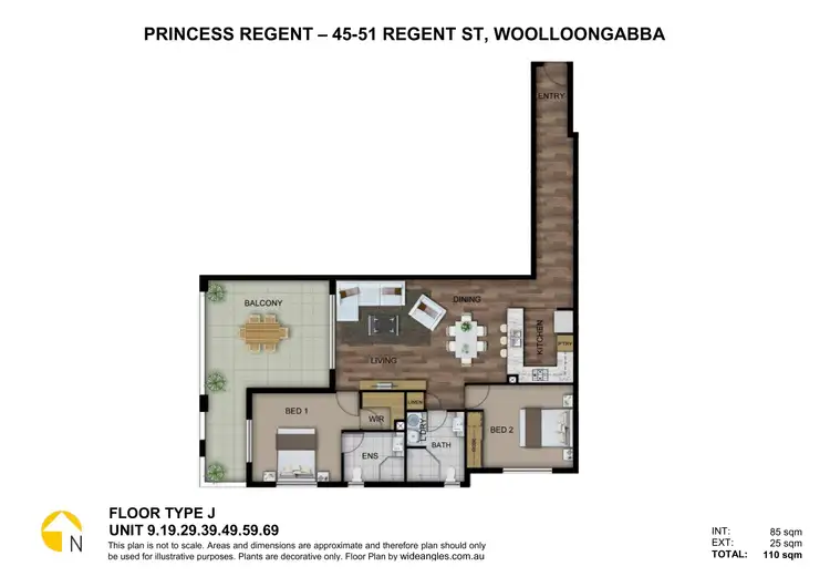 Floorplan of Homely unit listing, 39/45 Regent Street, Woolloongabba QLD 4102