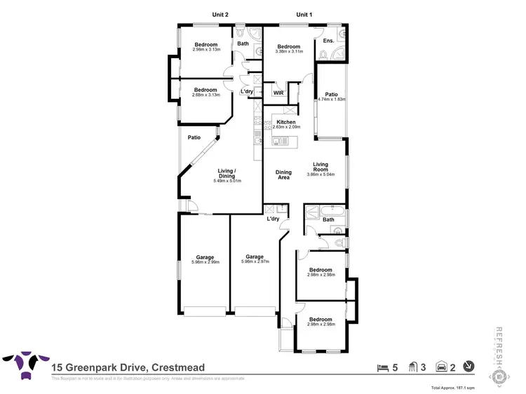 Floorplan of Homely house listing, 15 Greenpark Drive, Crestmead QLD 4132