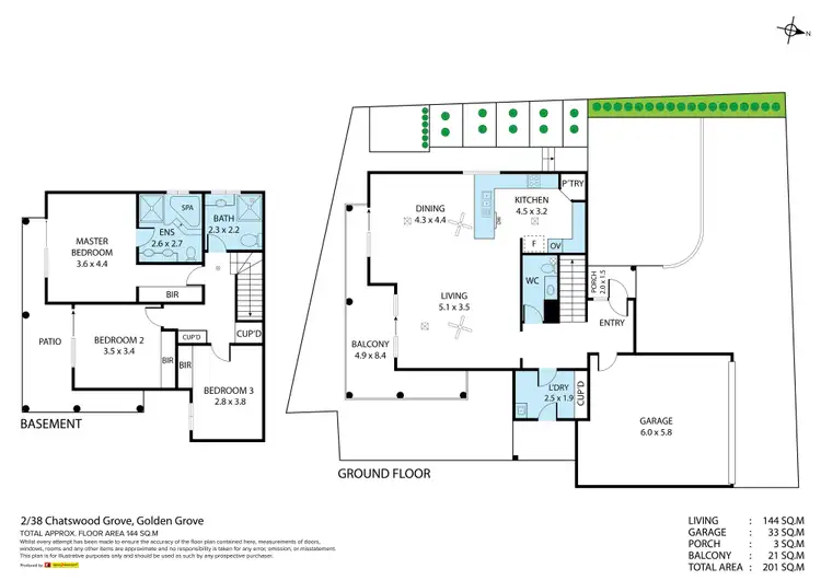 Floorplan of Homely house listing, 2/38 Chatswood Grove, Golden Grove SA 5125