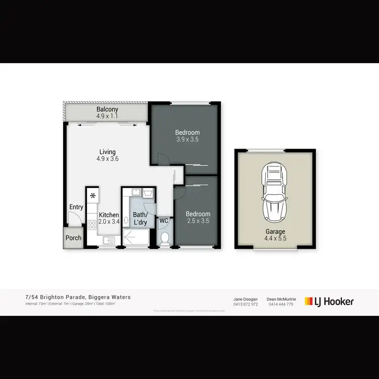 Floorplan of Homely unit listing, 7/54 Brighton Street, Biggera Waters QLD 4216